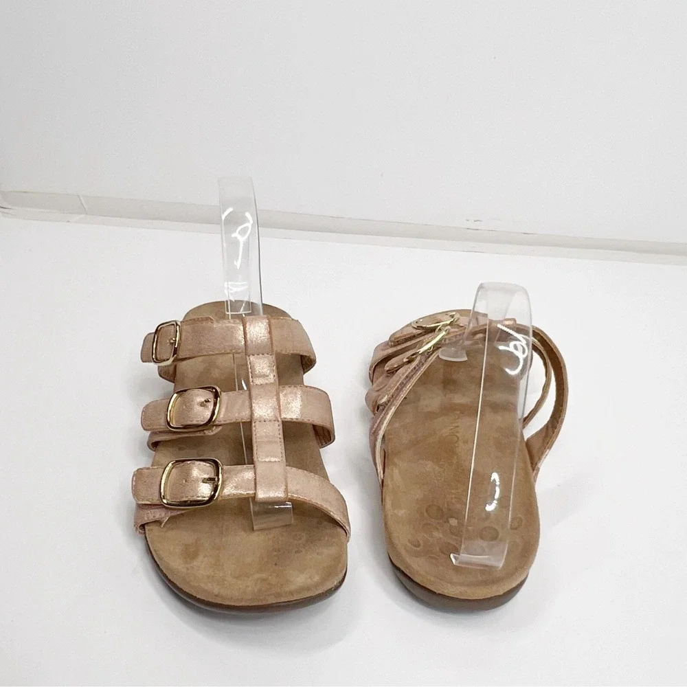 VIONIC 9 Adjustable Pink Slide Sandals - Misa Summer Vacation Open Toe‎ Casual